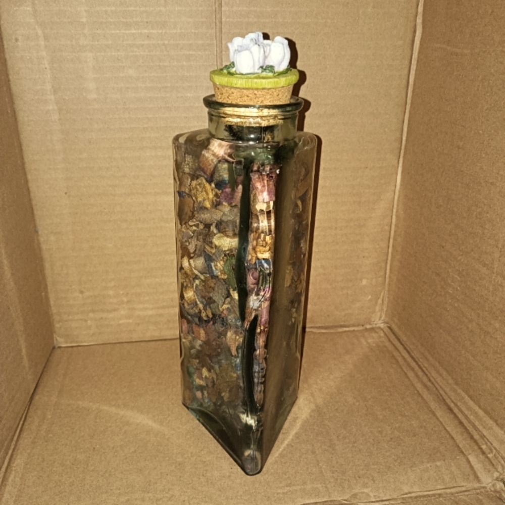 Rose Ceramic Crafted Cork and bottle home decor